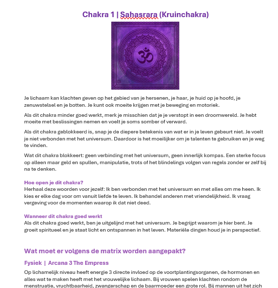 Chakra Reading